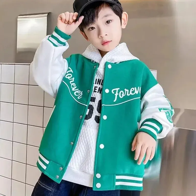 Fall Jacket Baseball Suit Clothes for Teen Quilted Coats Cotton Jacket Children's Bomber Tiny Kids Jackets Girl Boy
