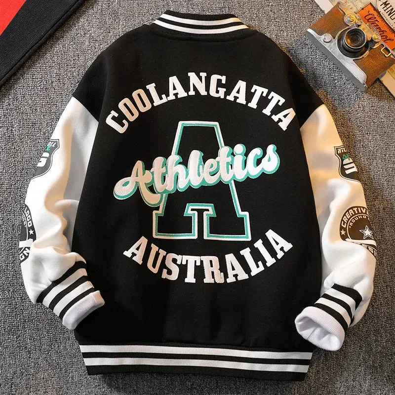 Fall Jacket Baseball Suit Clothes for Teen Quilted Coats Cotton Jacket Children's Bomber Tiny Kids Jackets Girl Boy