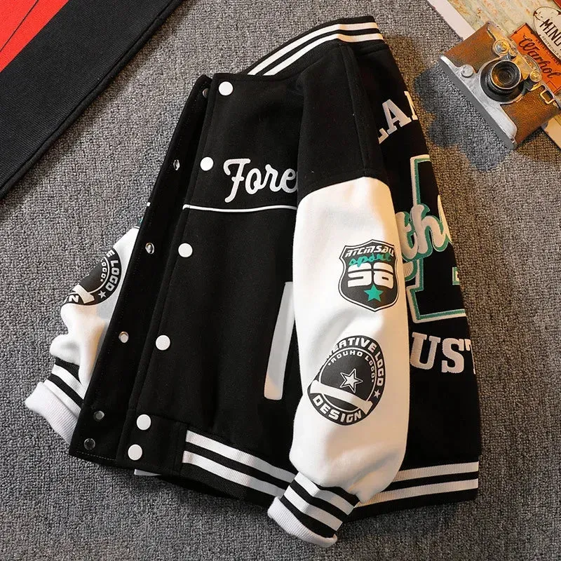 Fall Jacket Baseball Suit Clothes for Teen Quilted Coats Cotton Jacket Children's Bomber Tiny Kids Jackets Girl Boy