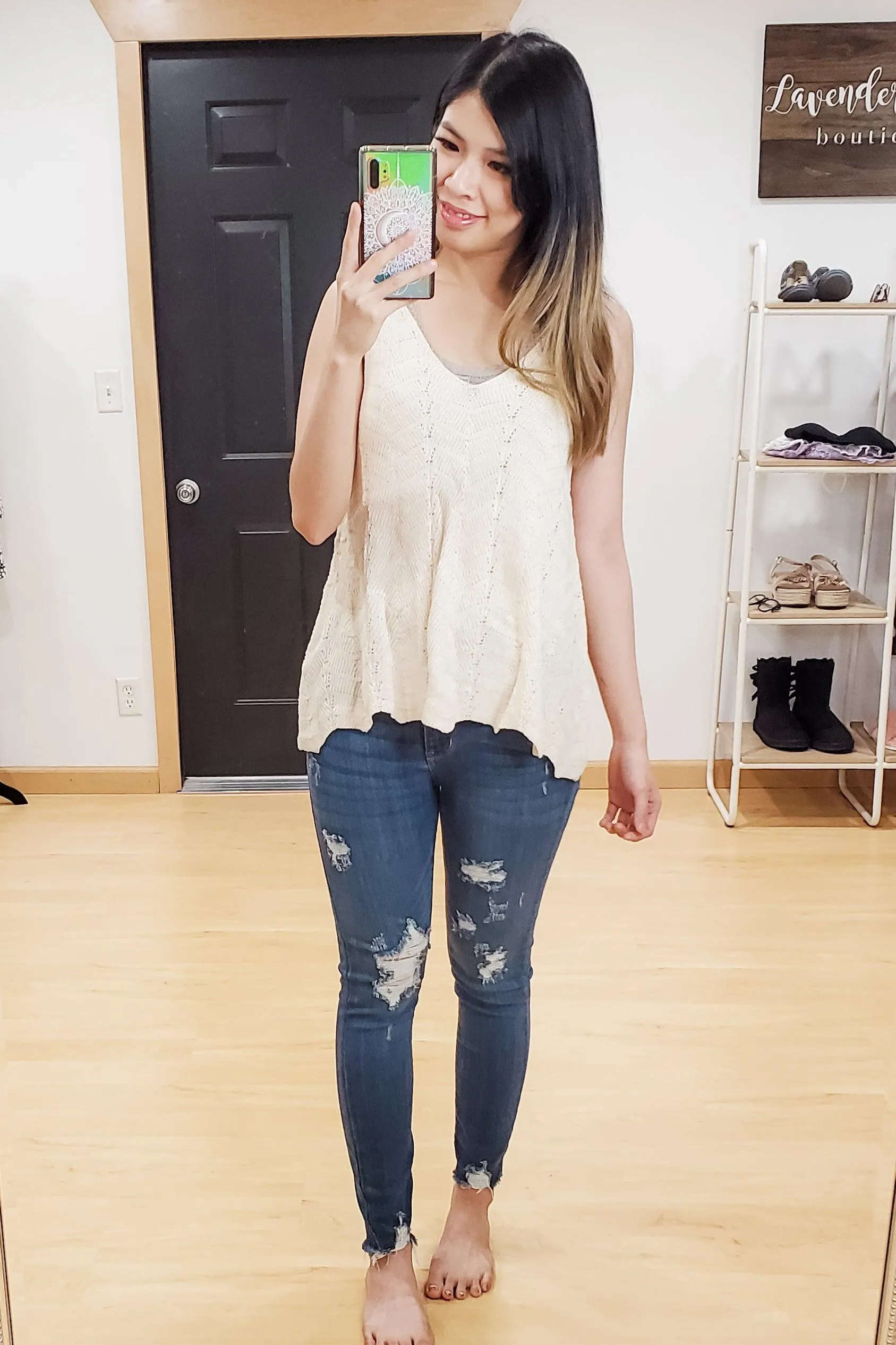 FINAL SALE -  Chevron Knit Tank