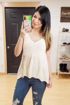 FINAL SALE -  Chevron Knit Tank