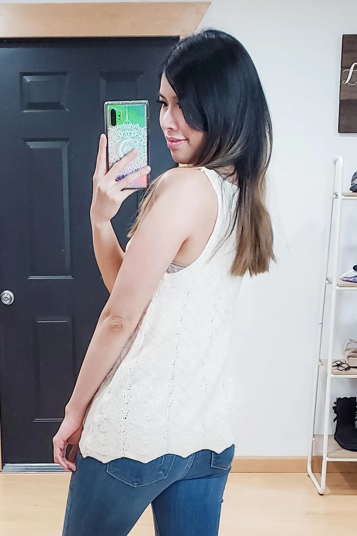FINAL SALE -  Chevron Knit Tank