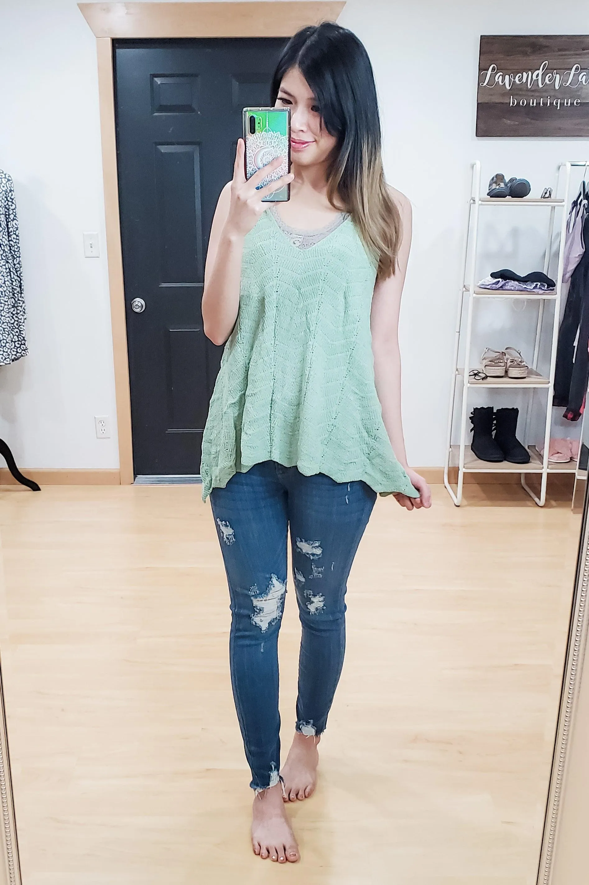 FINAL SALE -  Chevron Knit Tank