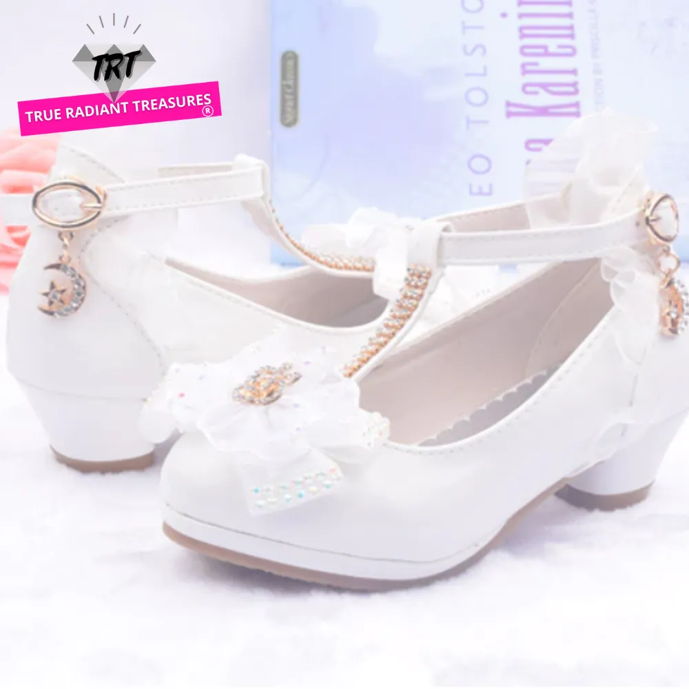 Flower Heel Lace Party Shoes