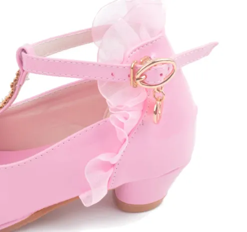 Flower Heel Lace Party Shoes