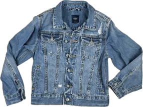 GAP Kids Classic Distressed Denim Jacket  - Size 8Y