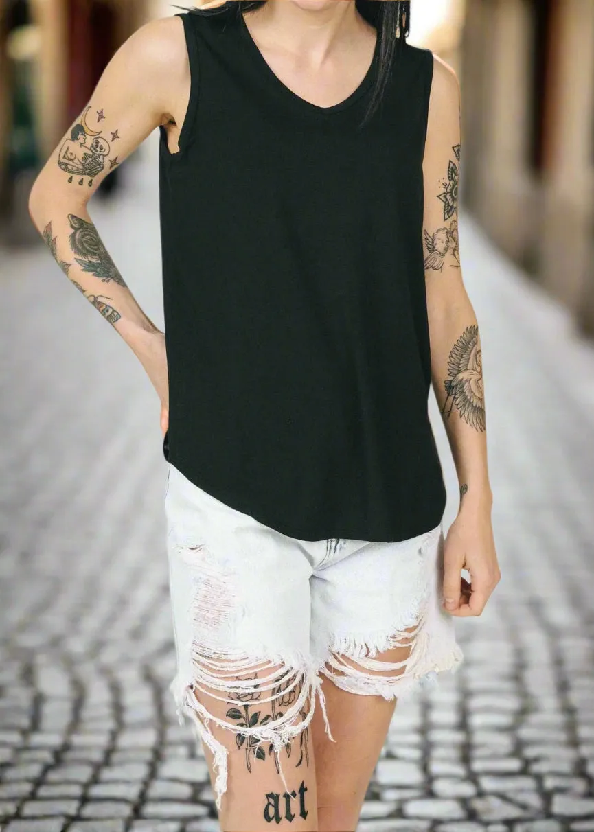 GIRLFRIEND BLACK TANK TOP