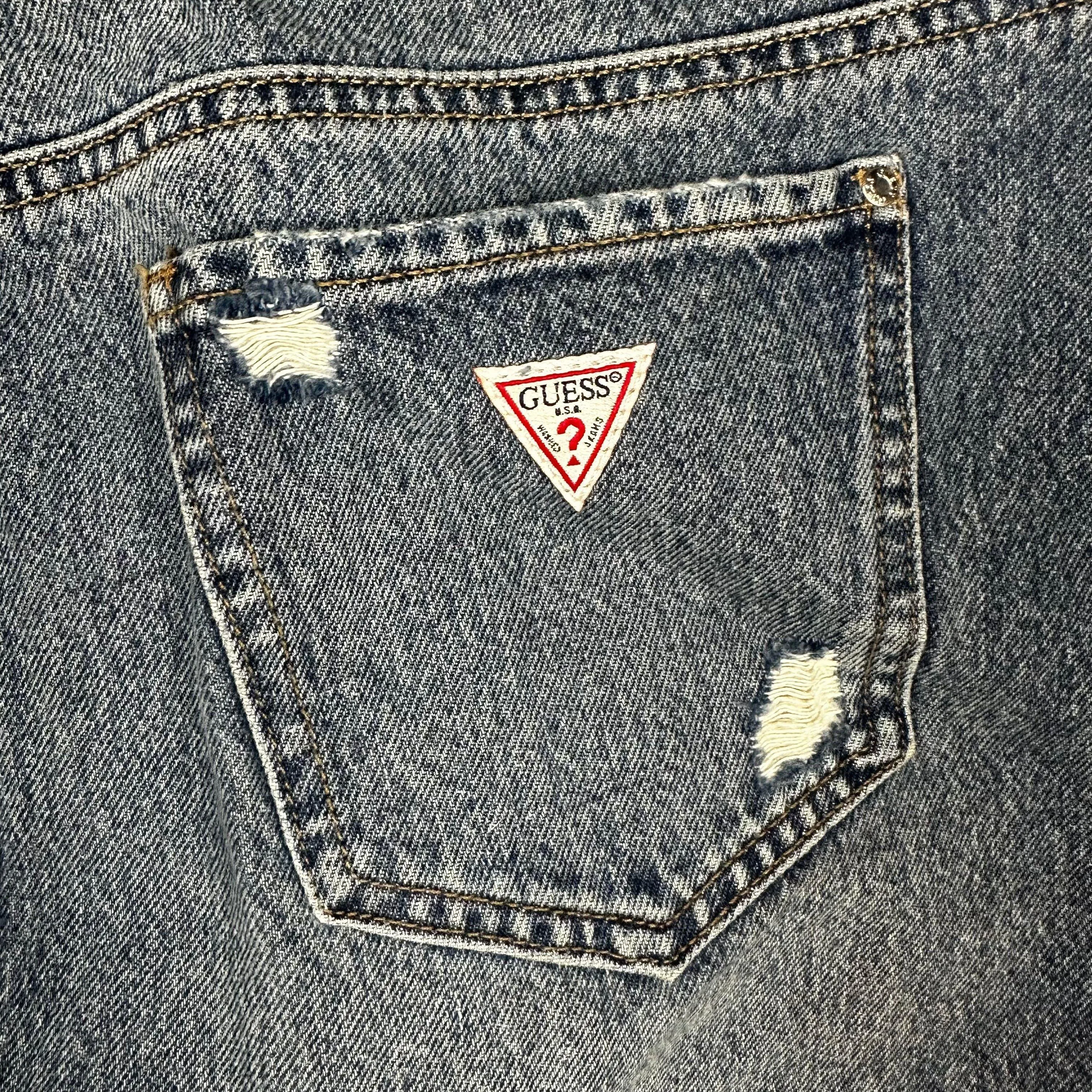 Guess Jeans Distressed Denim  Mini Skirt - Size M