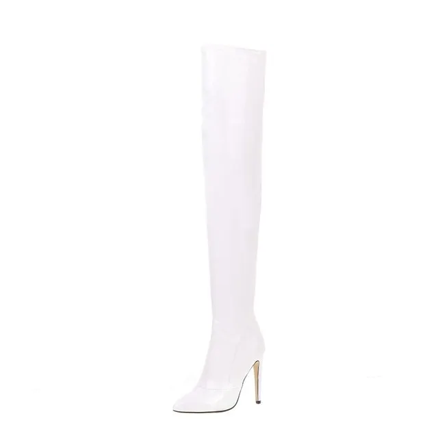 High Heels Over The Knee Boots Women Stretch Thigh High Boots