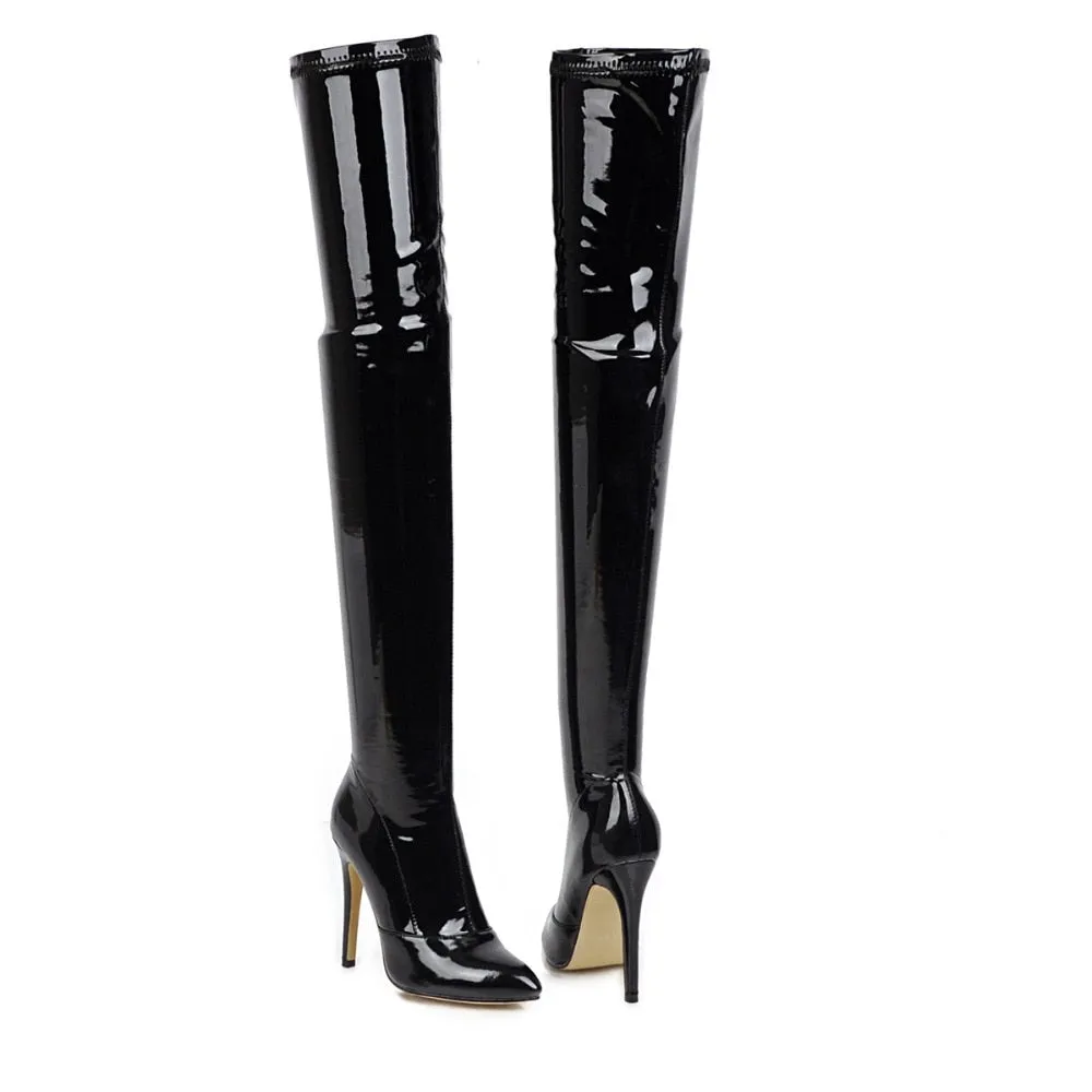 High Heels Over The Knee Boots Women Stretch Thigh High Boots