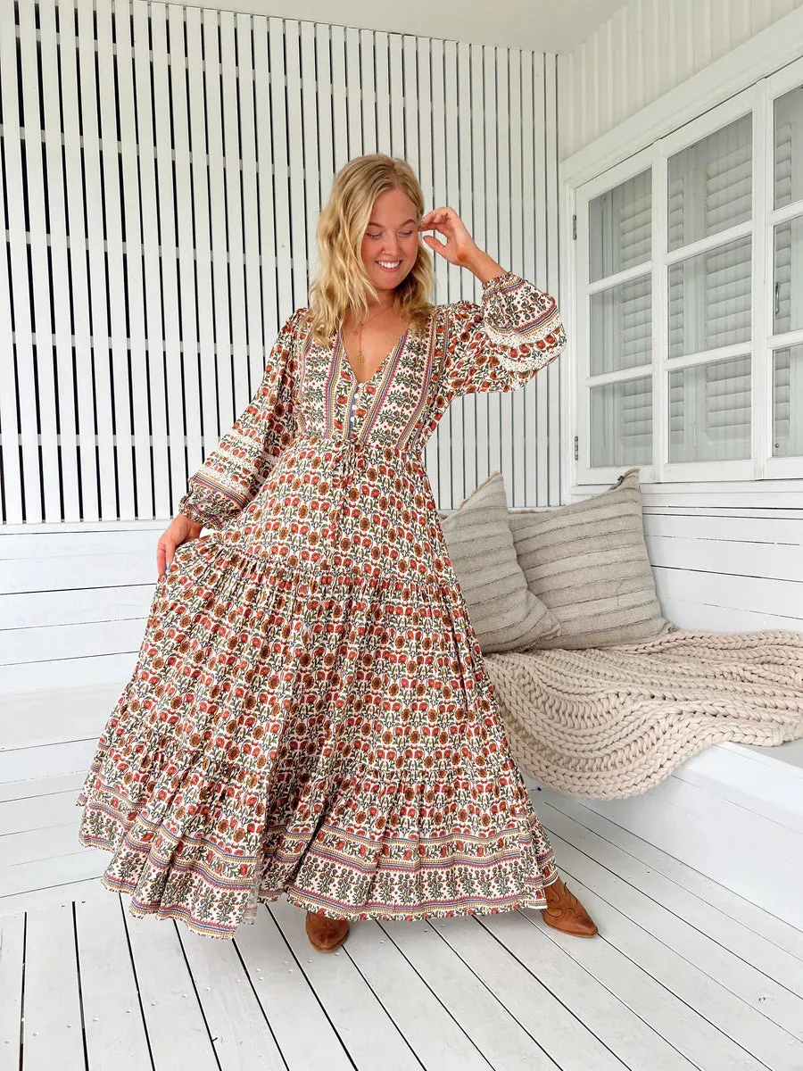 JAASE-Harlowe Print Lace Teresa Maxi Dress