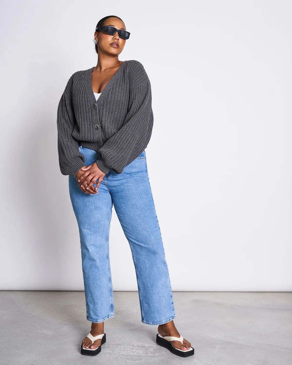 JAN 'N JUNE Lena cardigan dark grey women