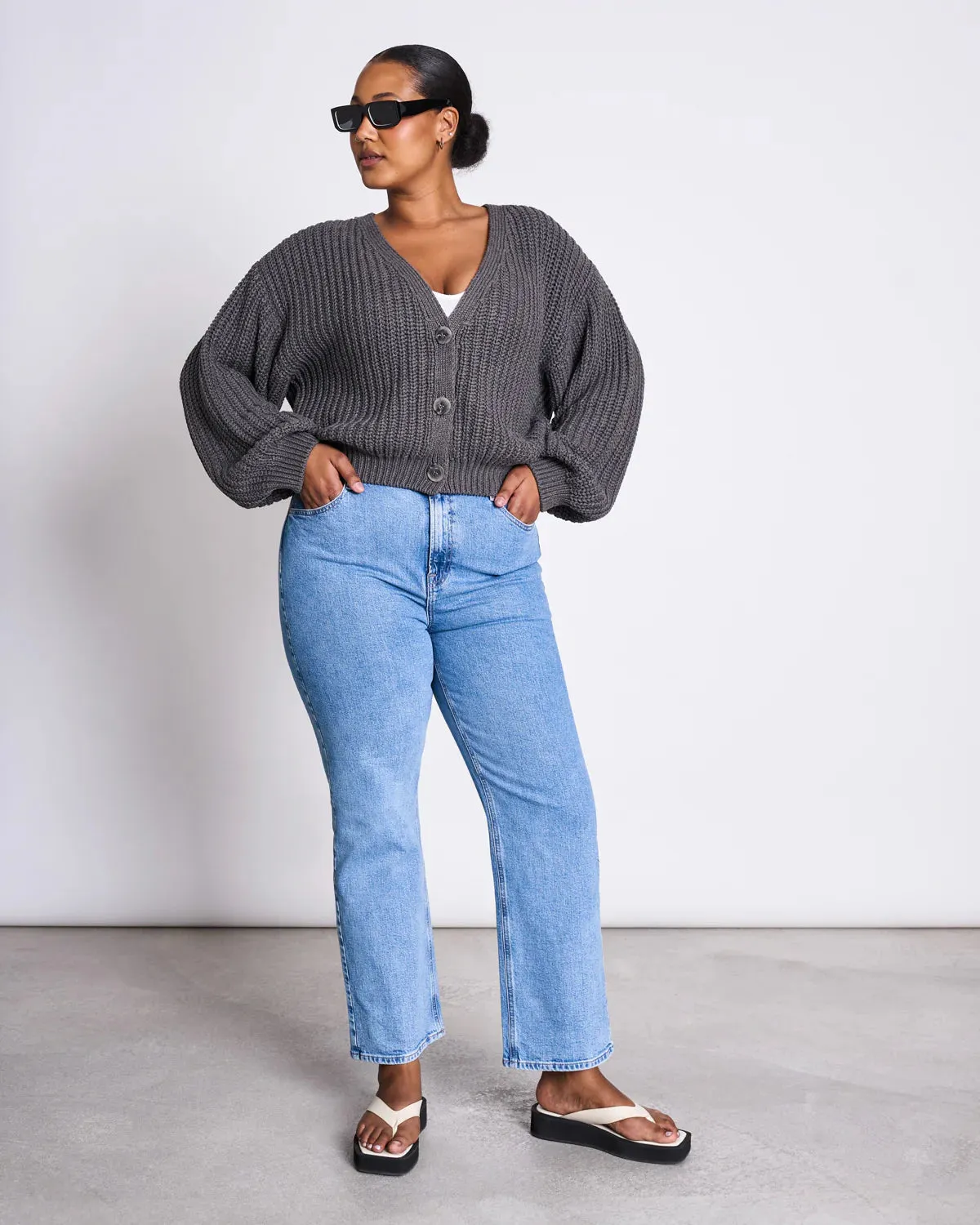 JAN 'N JUNE Lena cardigan dark grey women