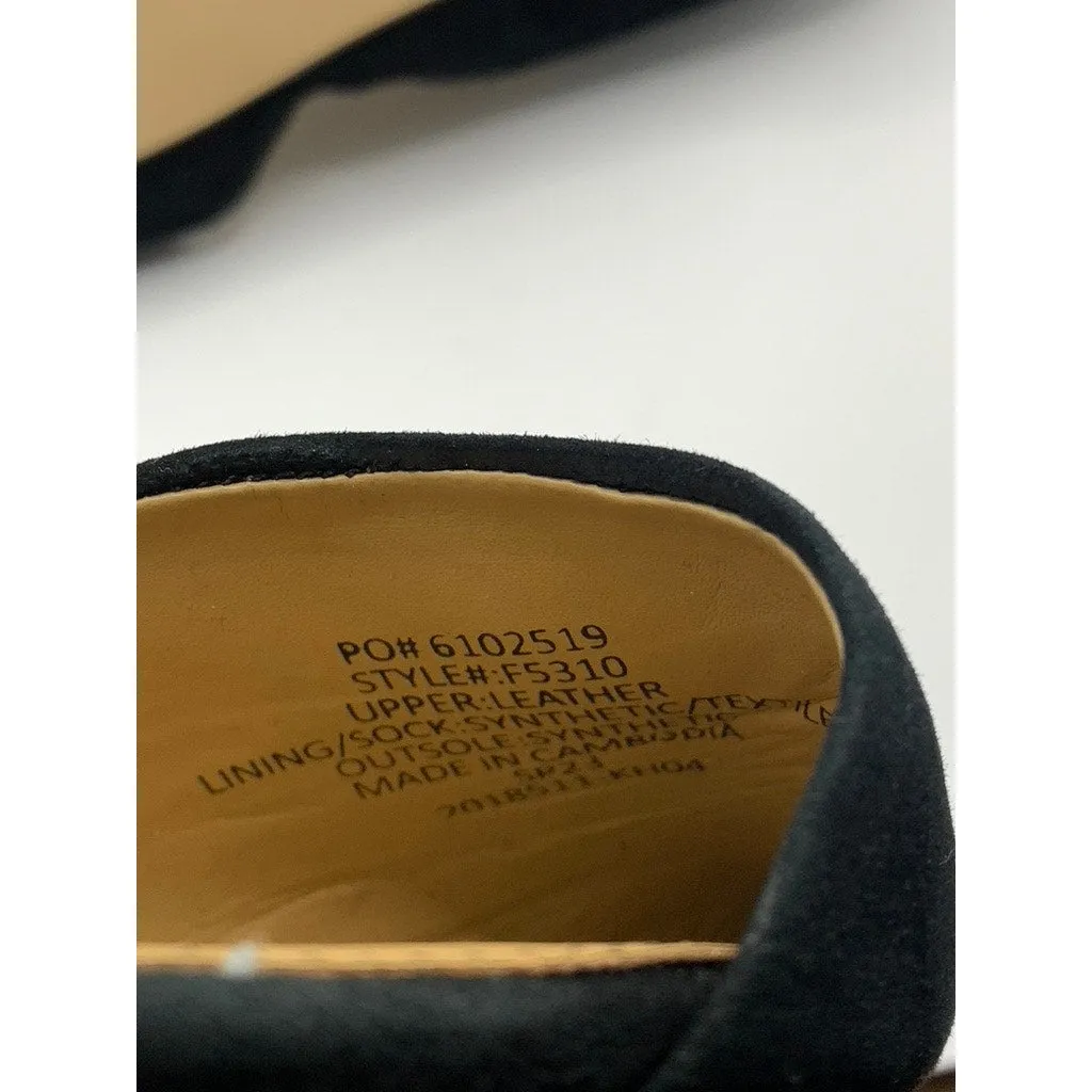 J.CREW FACTORY Women's Black Suede Leather Zoe D'Orsay Pointed-Toe Flats SZ 8.5