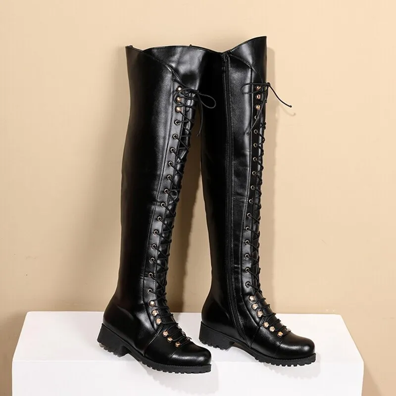 Kalmia Lace-up Knight Boots