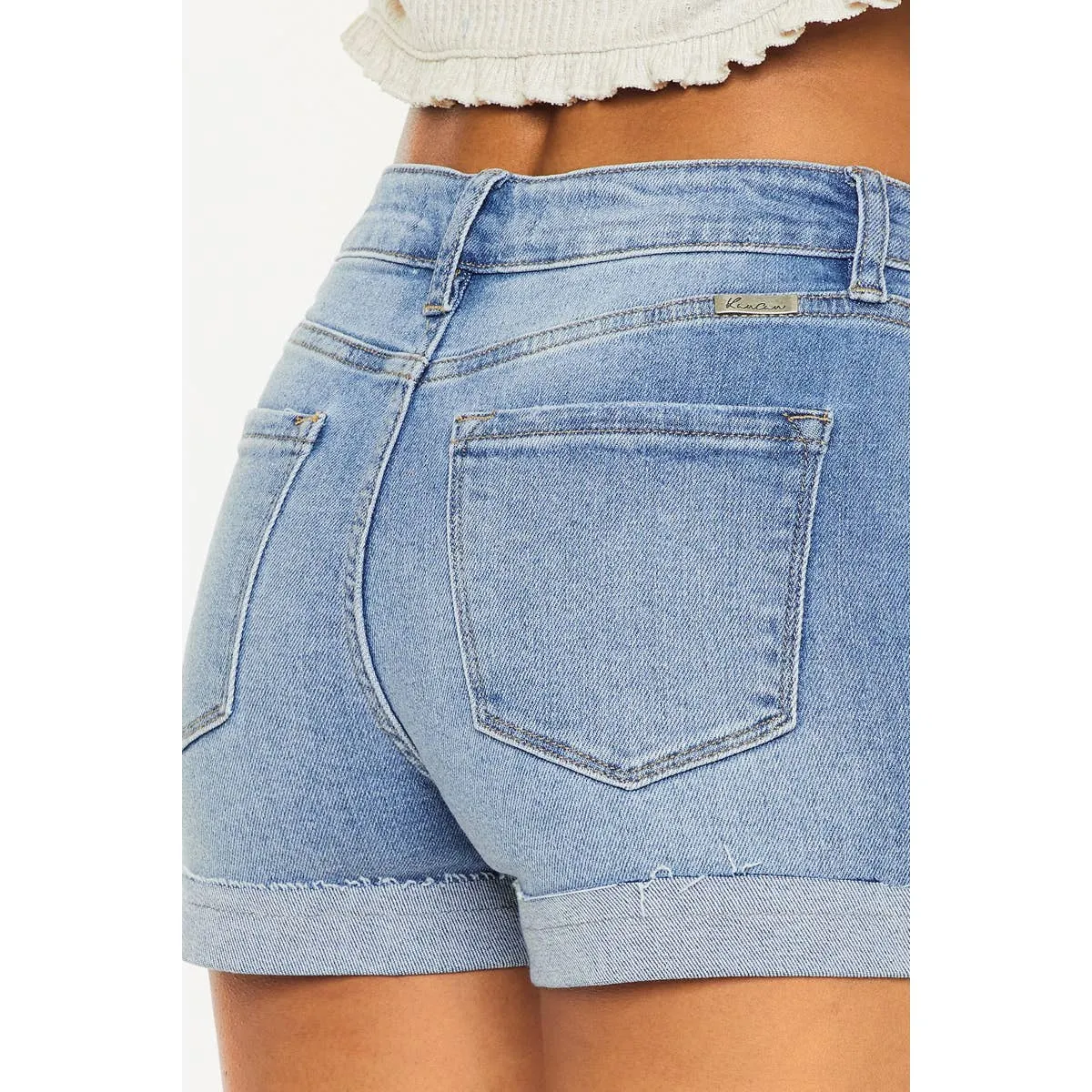 KanCan Light Demin Button Fly Shorts