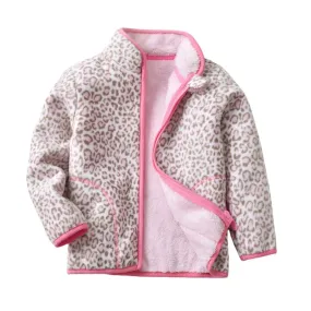 Kids Boys Girls Plus Velvet Warm Winter Zipper Outwear
