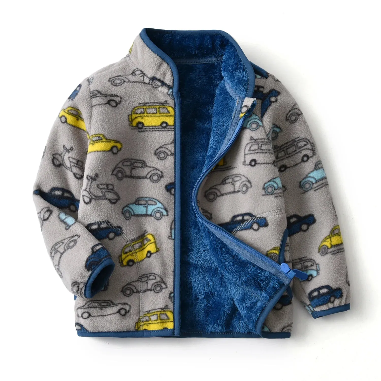 Kids Boys Girls Plus Velvet Warm Winter Zipper Outwear