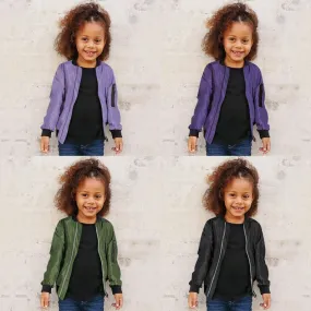 Kids Girls Boys Windproof Warm Jacket With Pockets