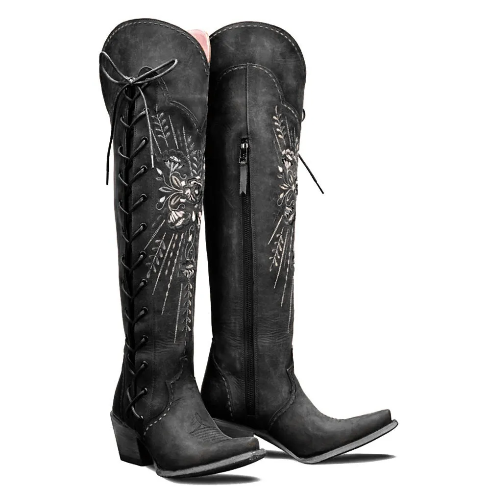 Lavatera Tie Up-1 Over-the-Knee Boots