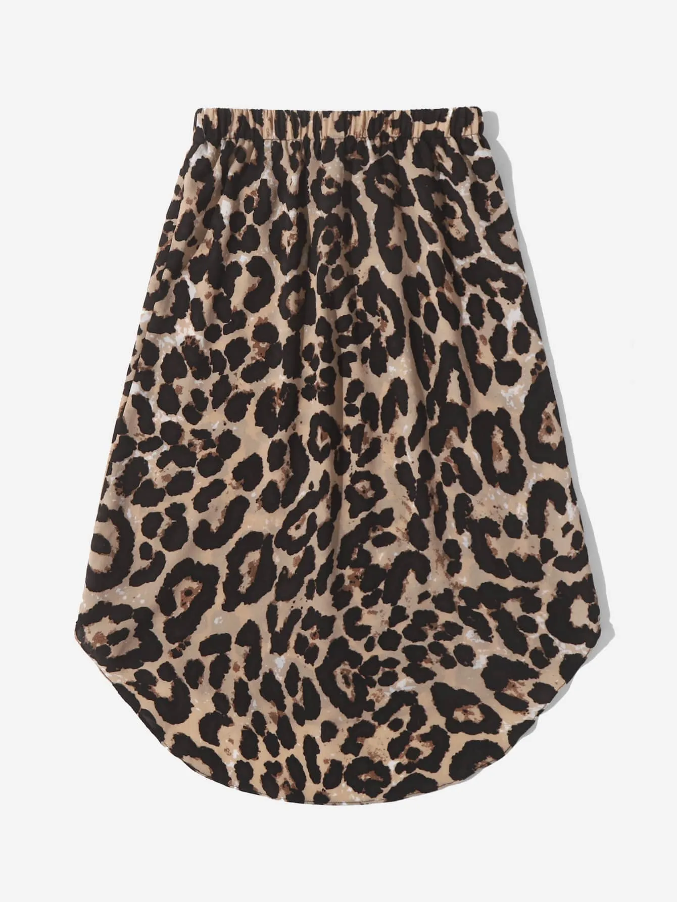 Leopard Knot Midi Plus Size Skirt
