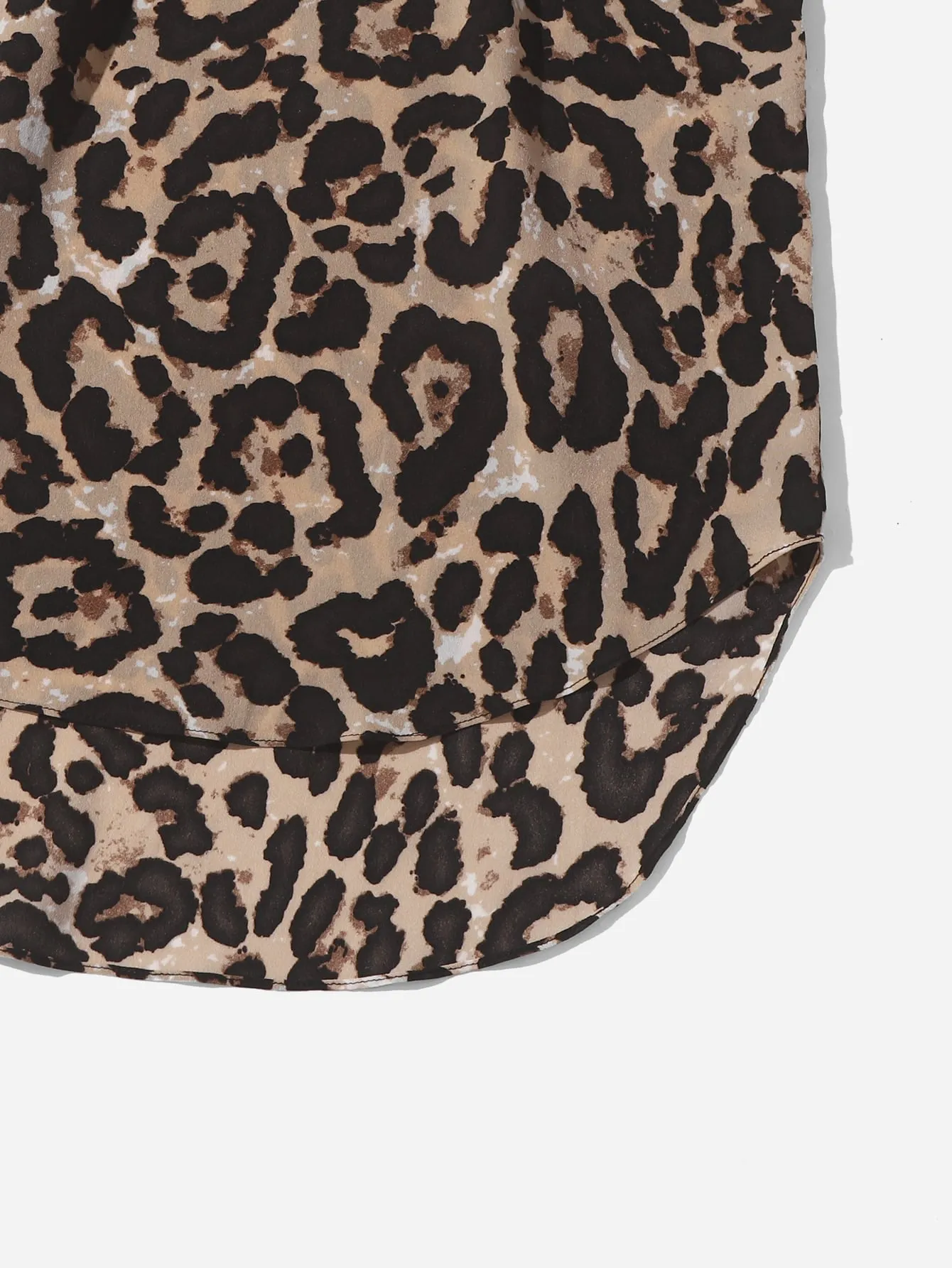 Leopard Knot Midi Plus Size Skirt