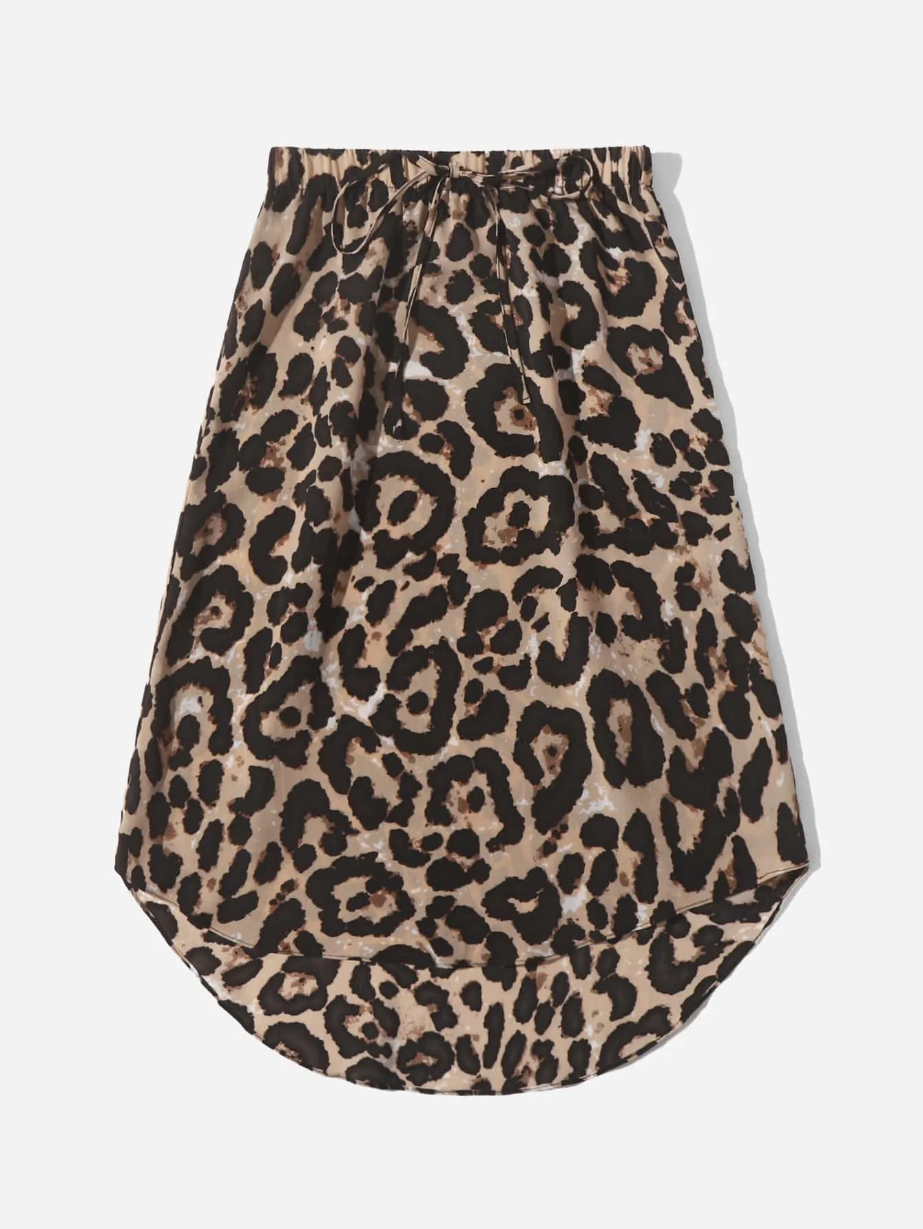 Leopard Knot Midi Plus Size Skirt