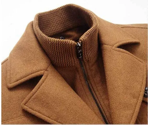 Men's Autumn/Winter Casual Warm Woolen Slim Fit Coat