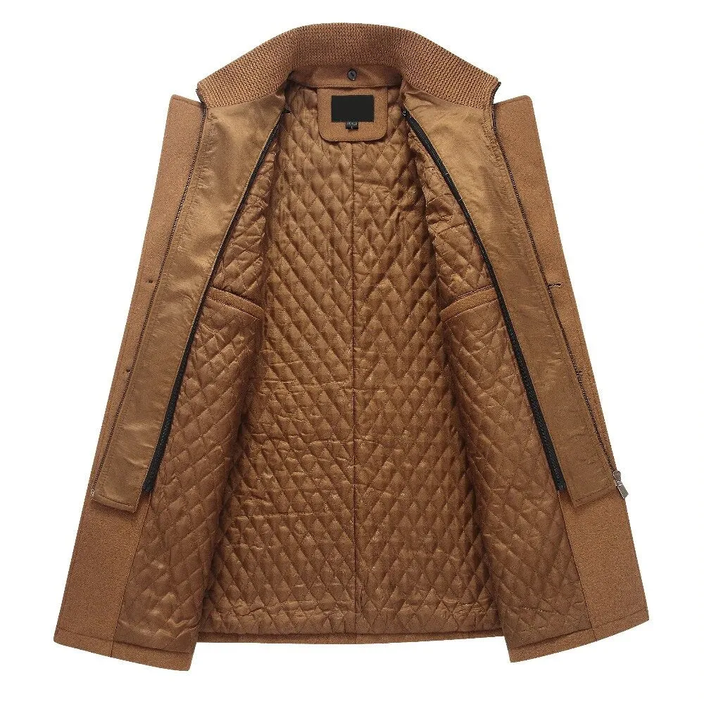 Men's Autumn/Winter Casual Warm Woolen Slim Fit Coat