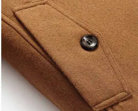 Men's Autumn/Winter Casual Warm Woolen Slim Fit Coat