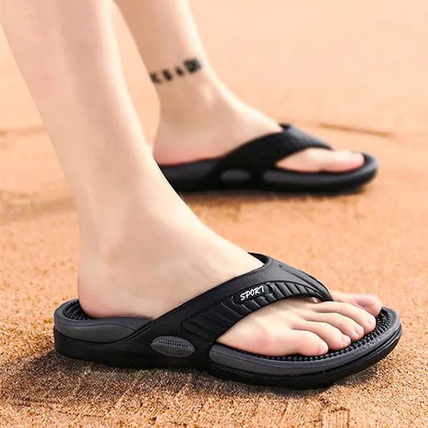 Men's casual slip on clip toe beach sanals
