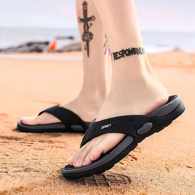 Men's casual slip on clip toe beach sanals