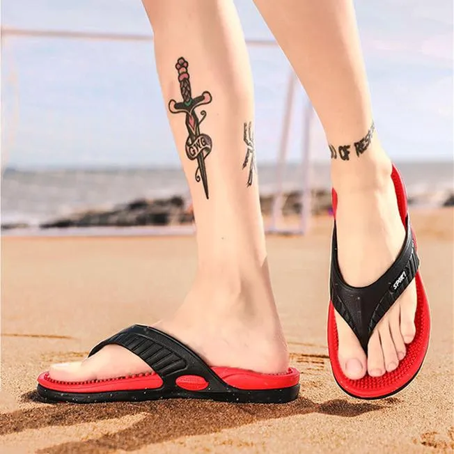 Men's casual slip on clip toe beach sanals