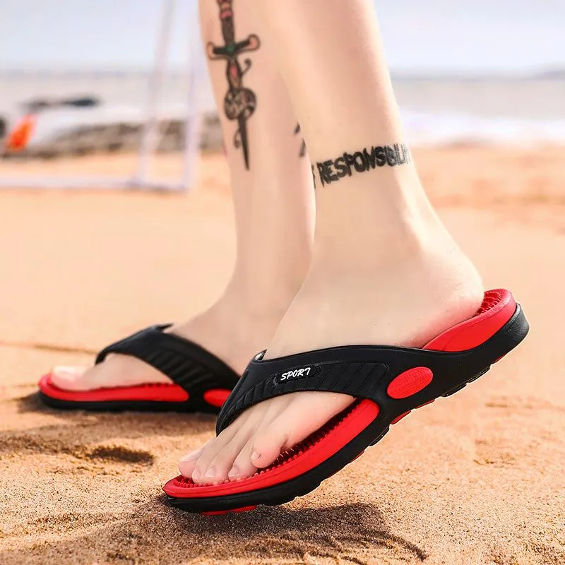 Men's casual slip on clip toe beach sanals
