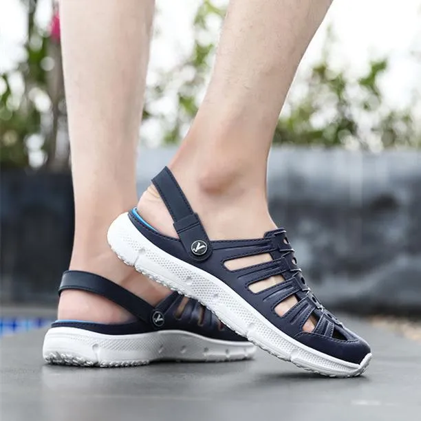 Men's fashion closed toe hollow water shoes