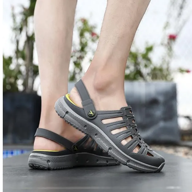 Men's fashion closed toe hollow water shoes