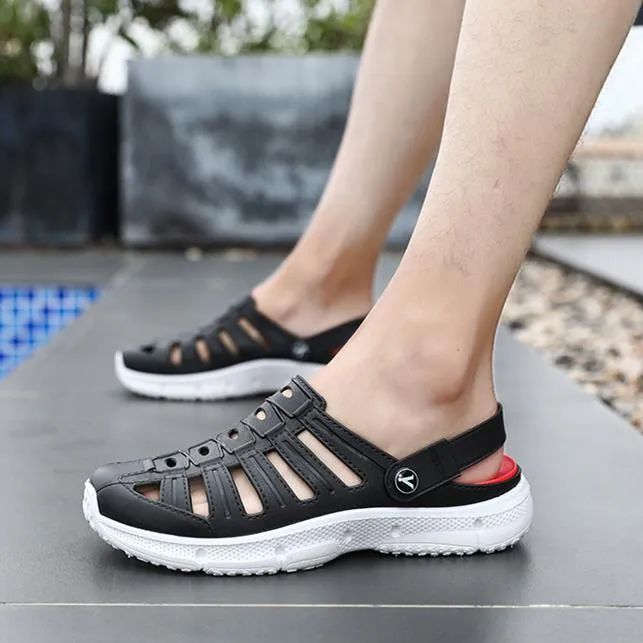 Men's fashion closed toe hollow water shoes