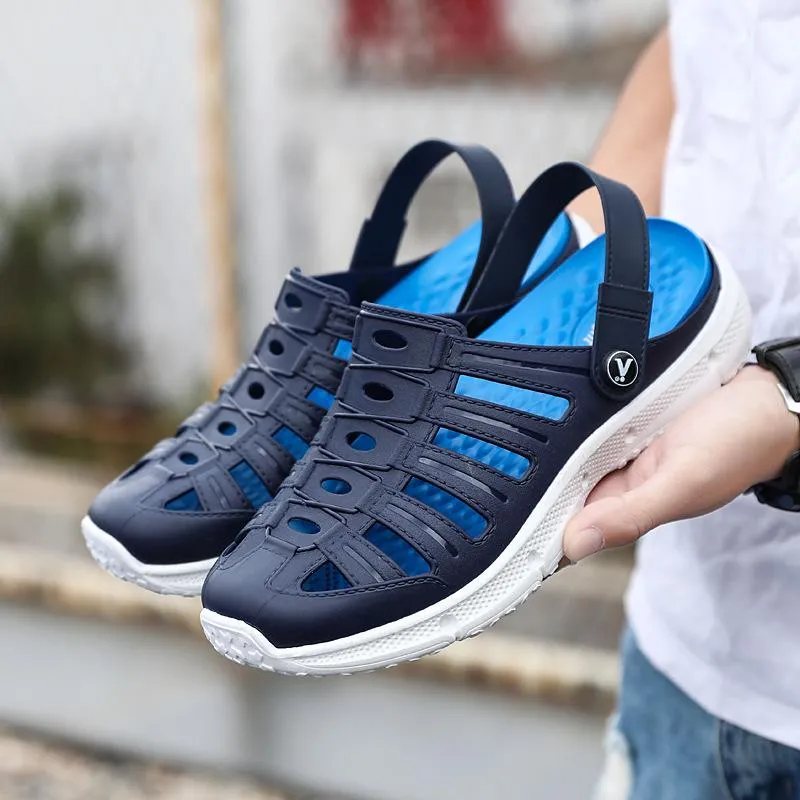 Men's fashion closed toe hollow water shoes