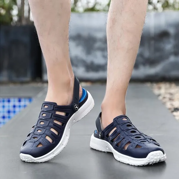 Men's fashion closed toe hollow water shoes