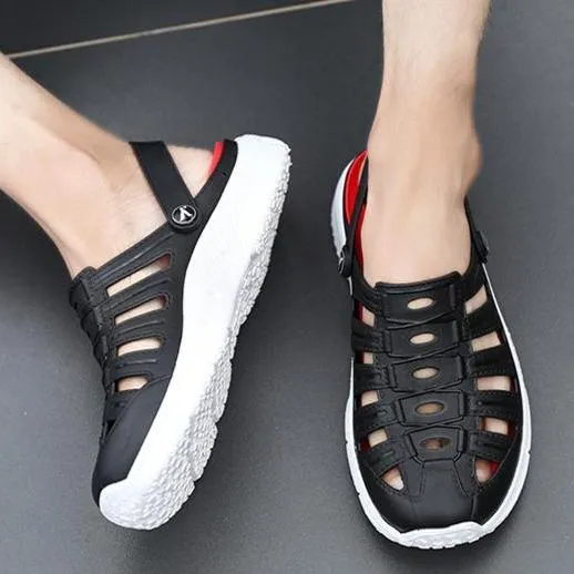 Men's fashion closed toe hollow water shoes