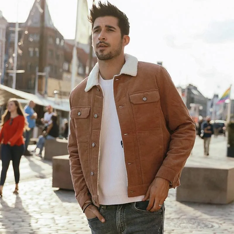 Men's Winter Casual Warm Corduroy Jacket