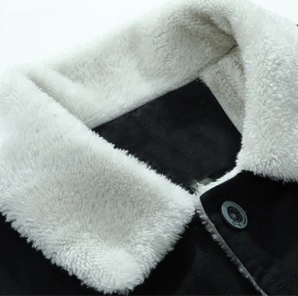 Men's Winter Casual Warm Cotton Jacket With Velvet Lining