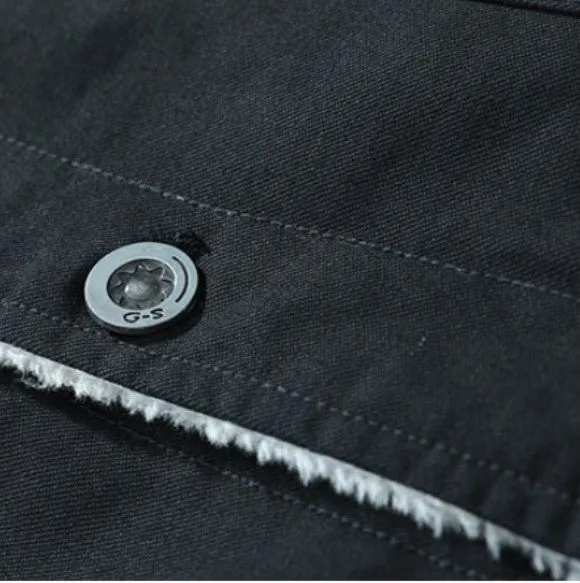 Men's Winter Casual Warm Cotton Jacket With Velvet Lining