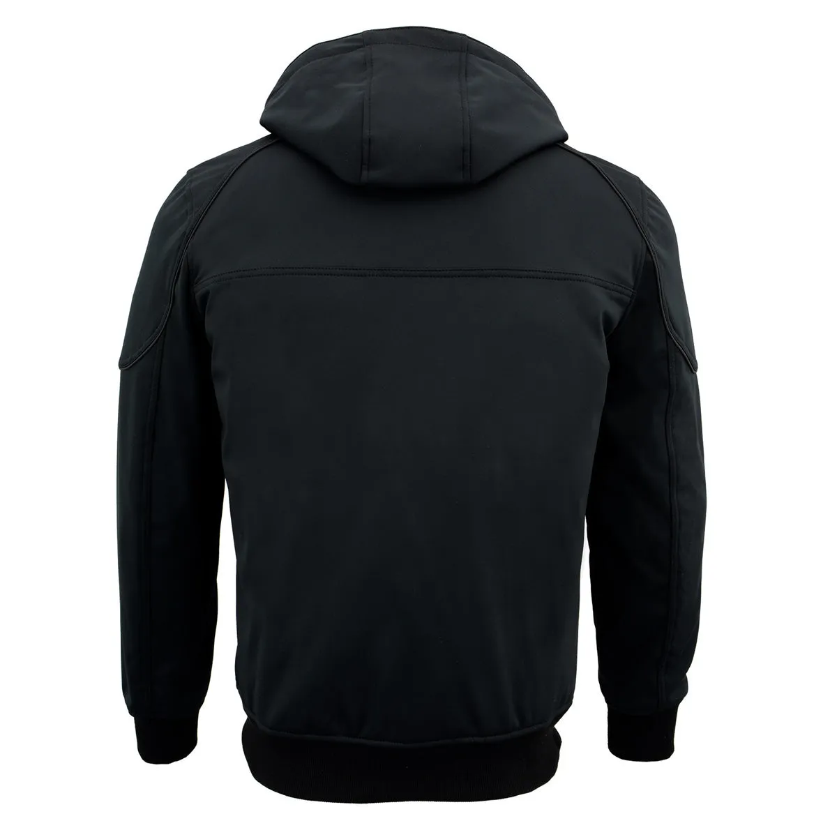 Nexgen Heat MPM1761SET Mens Black 'Heated' Soft Shell Racing Style Motorcycle Heated Jacket for Riding w/ Battery