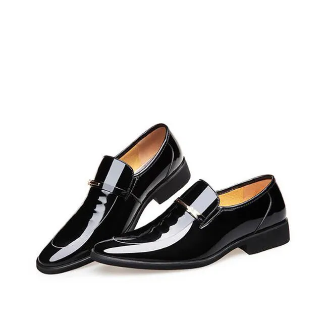 NPEZKGC Brand High Quality Men Oxford Men Leather Dress Shoes Fashion Business Men Shoes Men Dress Pointed Shoes Wedding shoes
