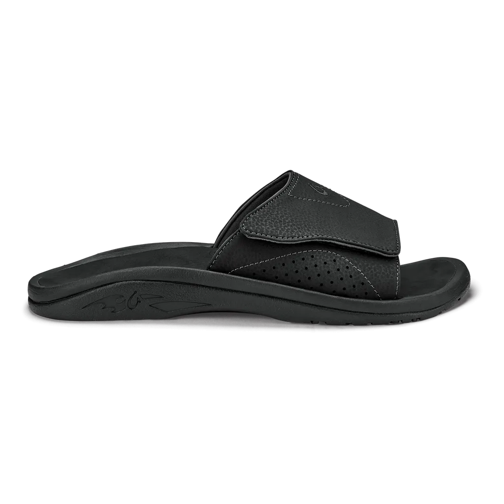 OluKai Men's Nalu Slides- Black