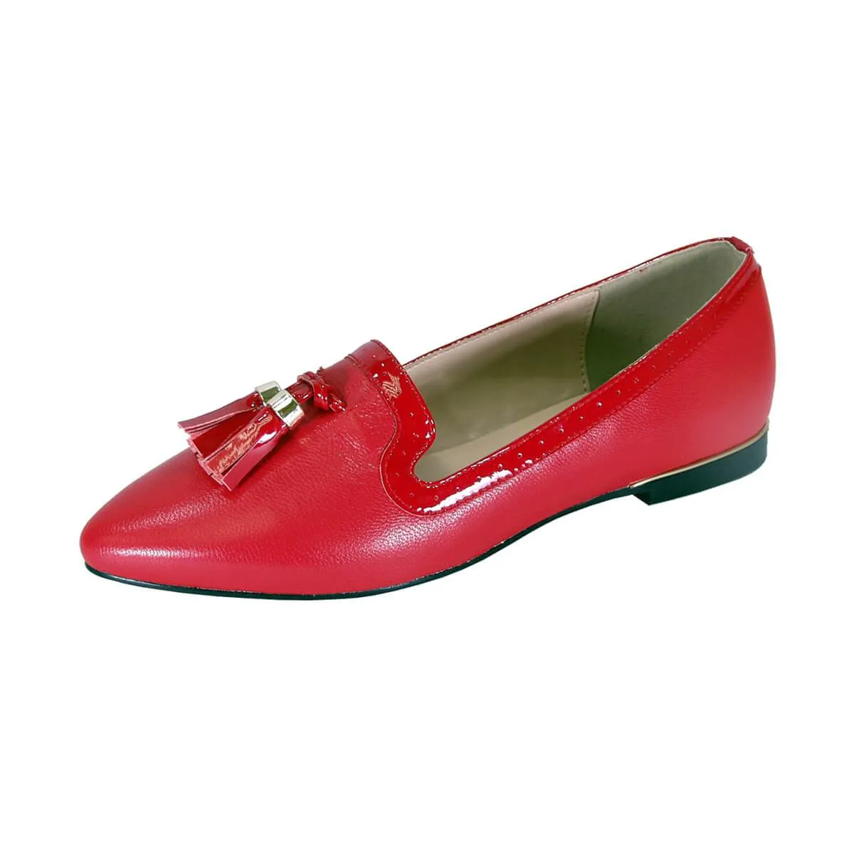 PEERAGE Brenna Women's Wide Width Casual Leather Flats