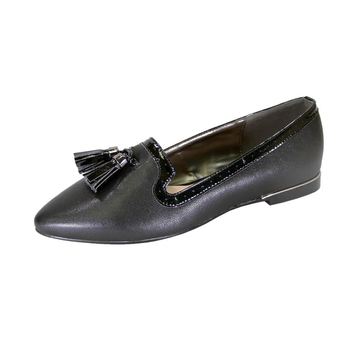 PEERAGE Brenna Women's Wide Width Casual Leather Flats