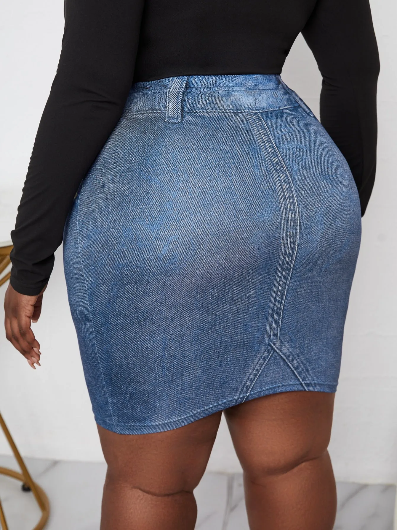 Plain Short Plus Size Skirtss