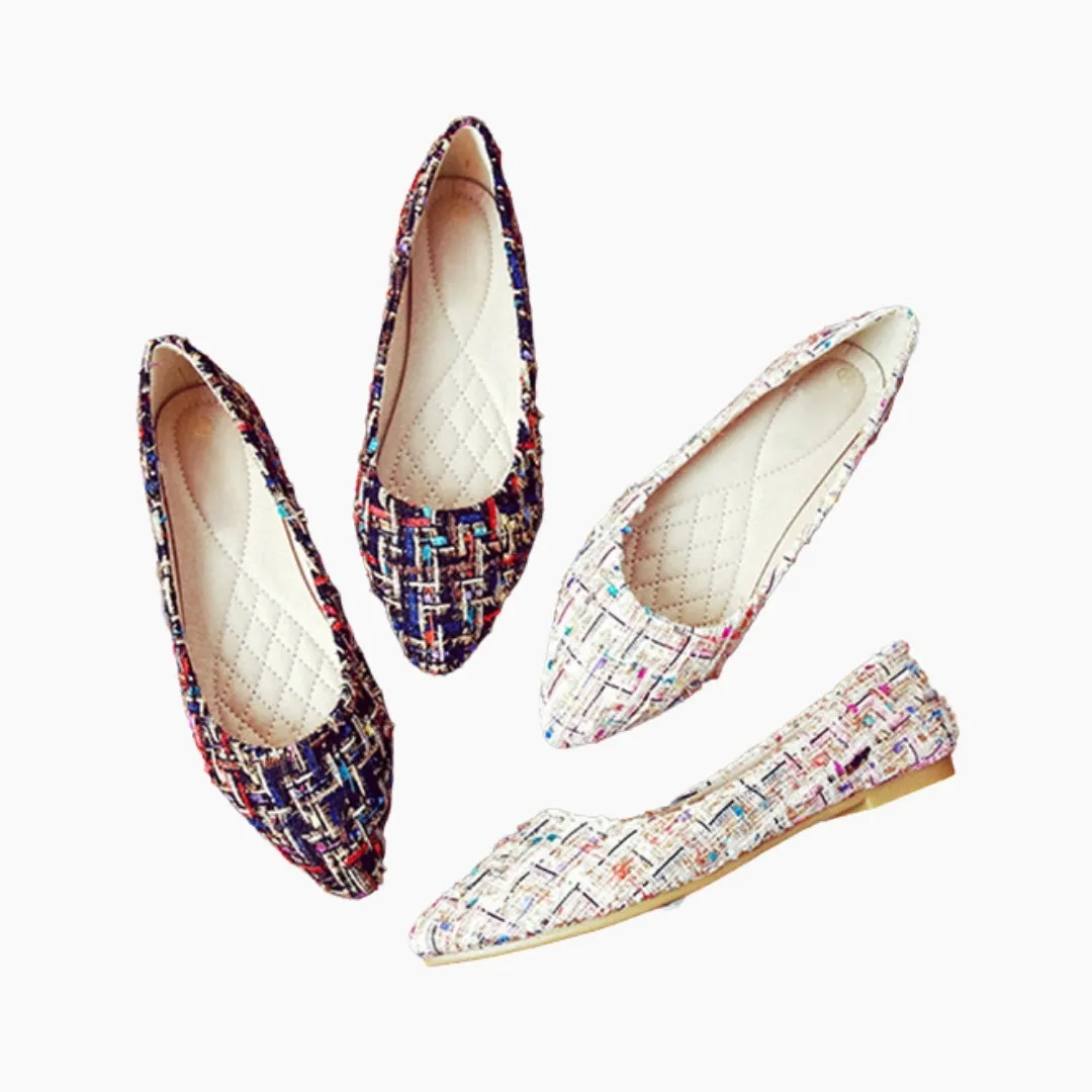 Pointed-Toe, Slip-On: Ballet Flats